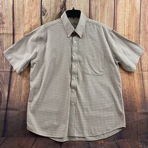 Alan Flusser Shirt Mens XL Plaid Button Down Long Sleeve Casual Pocket